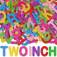 Glitter Foam Letter Stickers Large 2 Inch 196Pcs Alphabet StickerColorful
