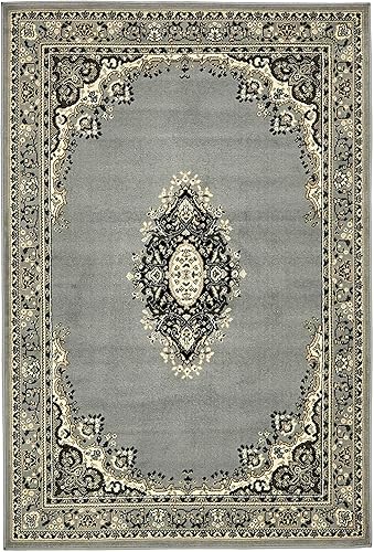 Vista 717 de Unique Loom Reza Collection- Alfombra, Polipropileno, Marrón Marrón/ marfil