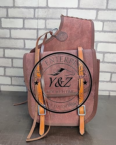 Miniatura 2 de Y&Z- Ride With Time Bolsa de sillín de piel estilo occidental envejecida