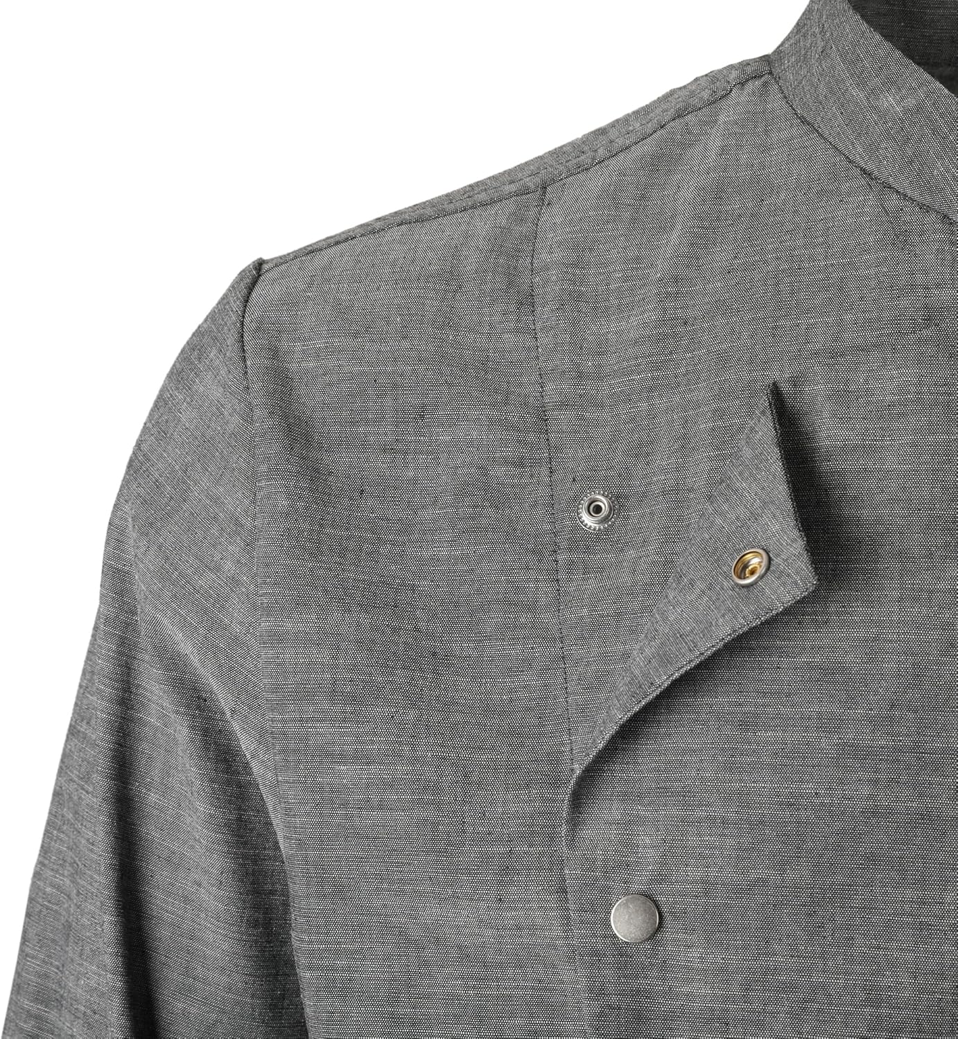 Lenmipot Men's Chef Coat 3/4 Short Sleeves Kitchen Chef Jacket Metal Snaps Restaurant Chef Uniforms for Men Chef Shirt - Image 7