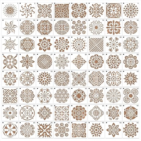 Patchwork Quilting Schablonen 2er Set - Wiederverwendbare Nähvorlagen