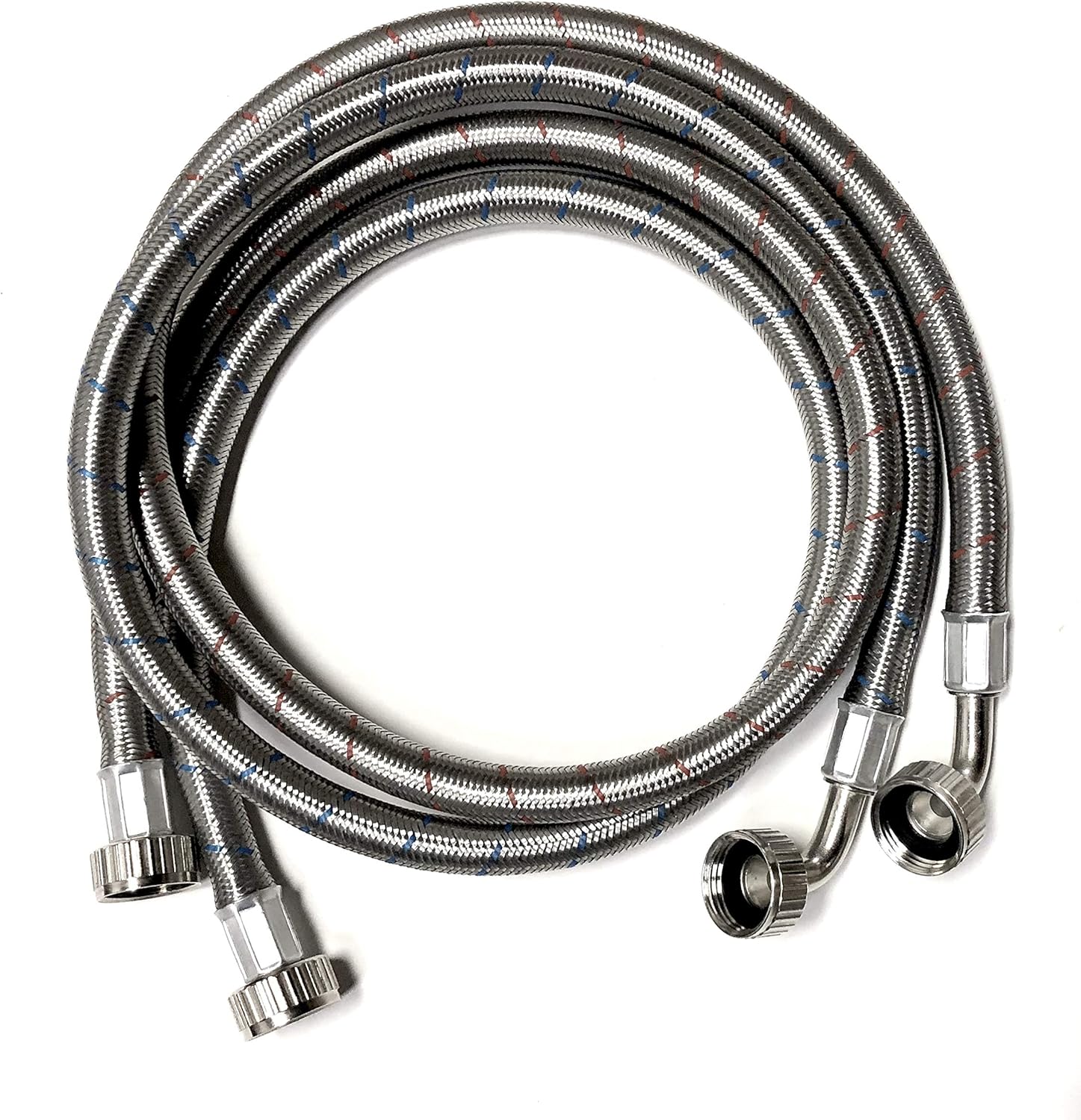 2Pack Premium HighFlow Stainless Steel Washing Machine