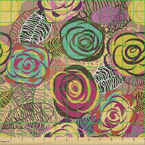 Vista 620 de Ambesonne - Tela multicolor impresa digital por The Yard