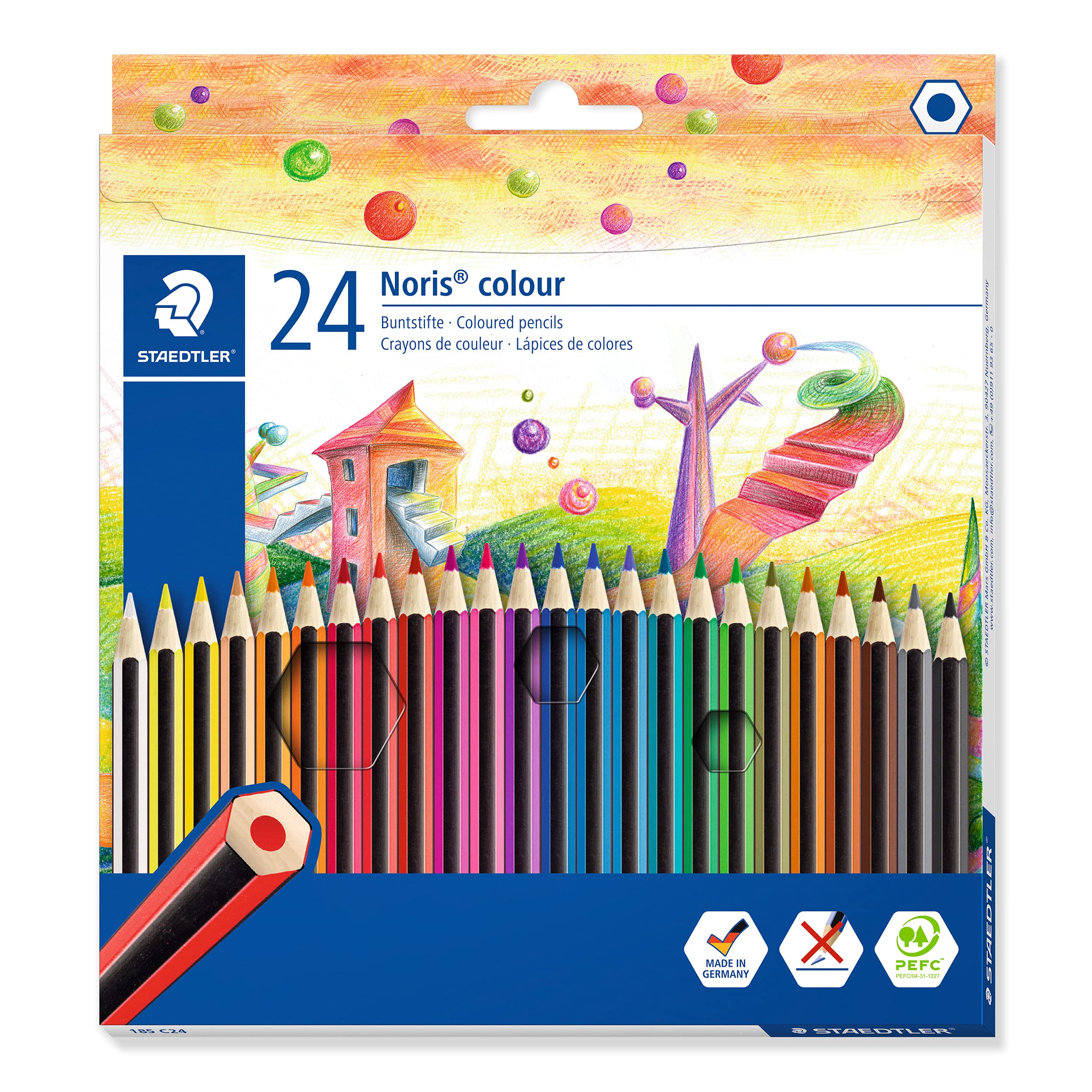 Staedtler Wopex Staedtler Wopex Coloured Pencils 185 C24 24 185 C24 Pencils Amazon Com Au