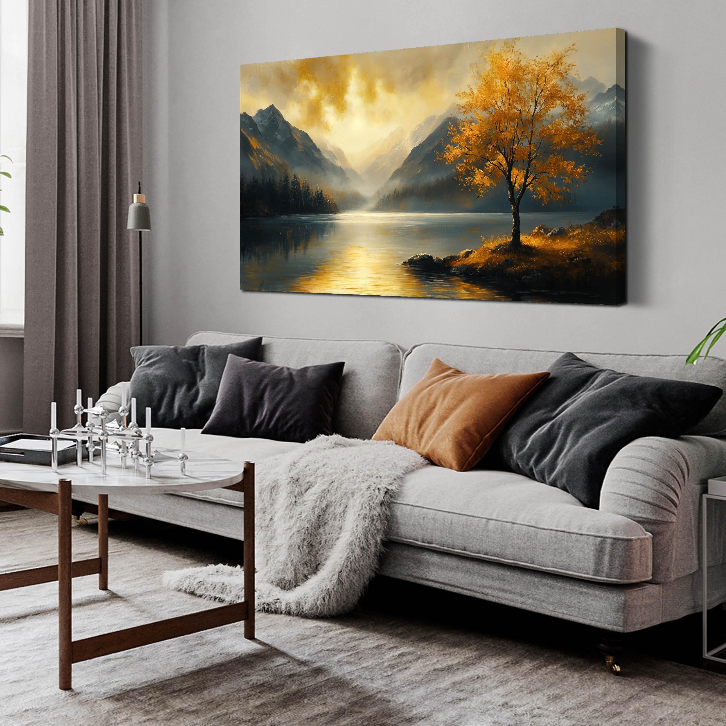 Photo 1 of Ouzzlie Scenery Canvas Art for Office Bedroom Kitchen 48" L x 24" W