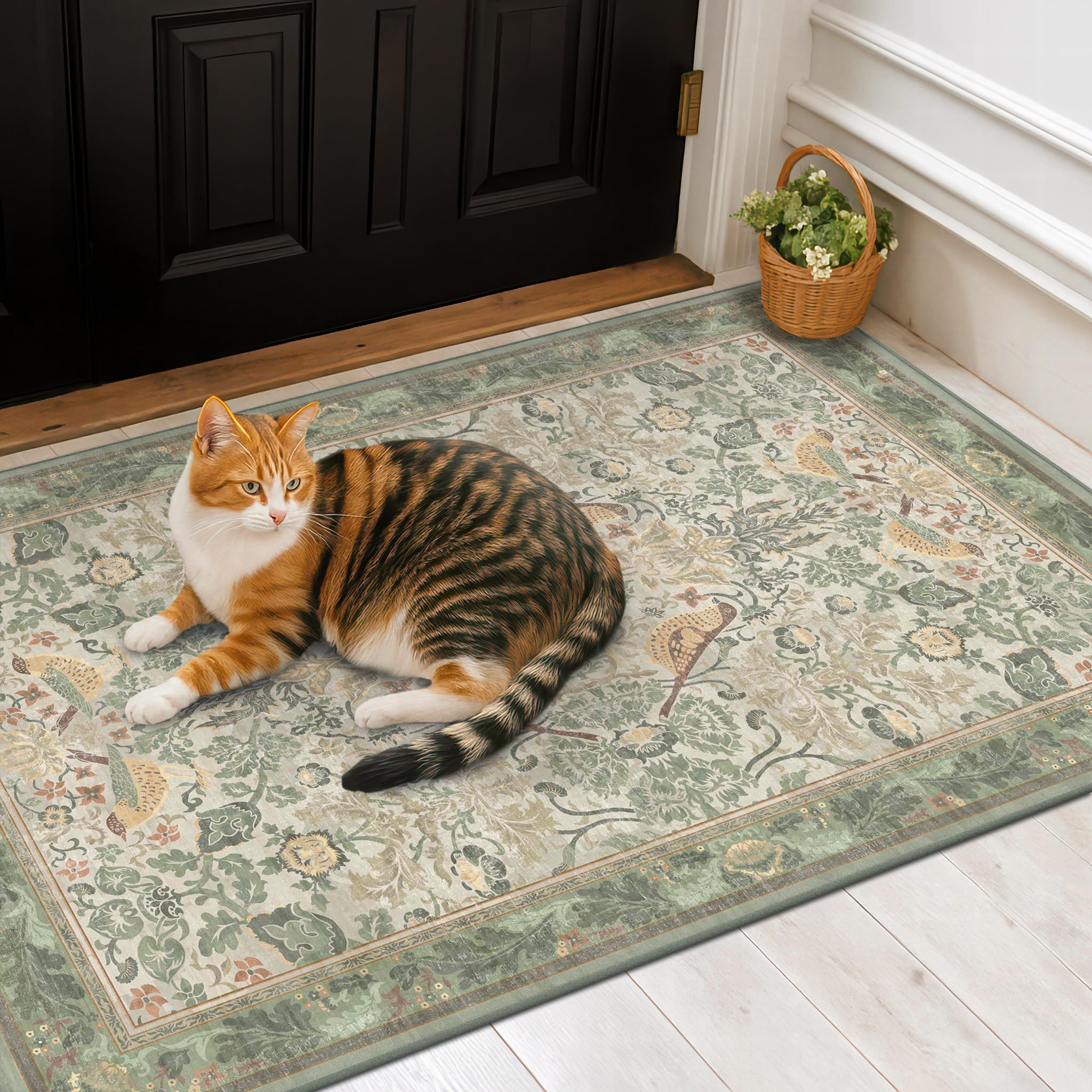Hazo Haus Boho Sage Green Rug