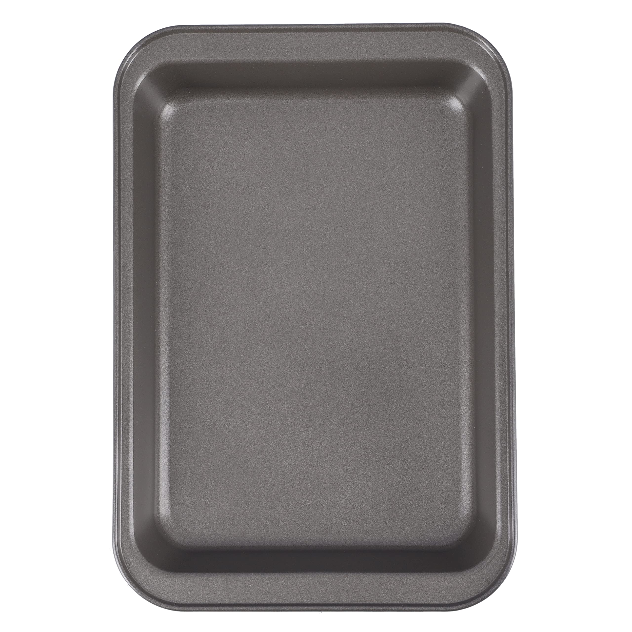 DelcasaRectangular Roaster Pan Carbon Steel, Oven Safe, Premium Non-Stick Coating, Black 0.4Mm Thick, Pfoa Free DC2036