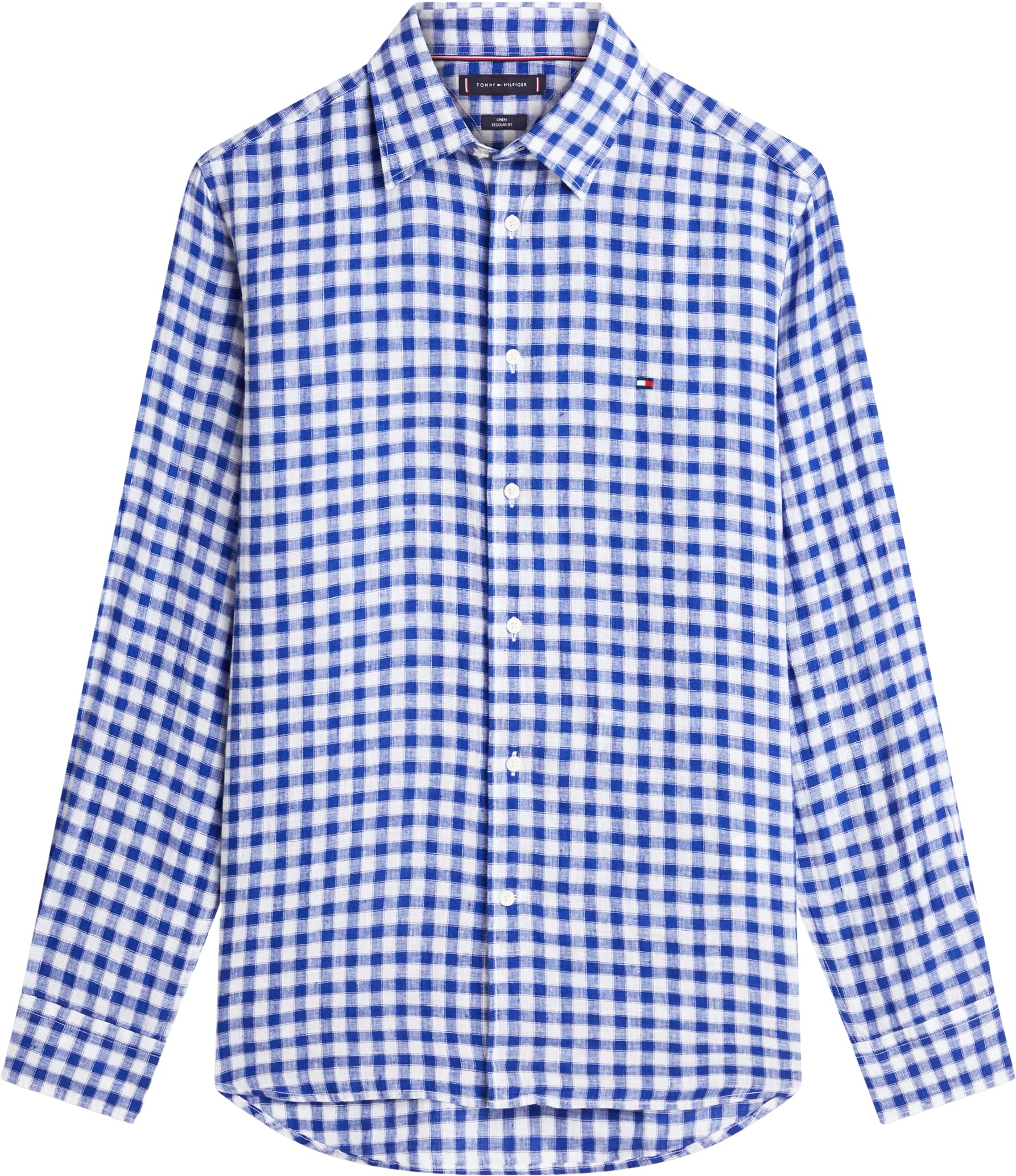 Tommy Hilfiger Herren Linen Essential Gingham Rf Shirt Mw0mw42401 S/S Shirt (1er Pack)