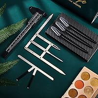 Vista 6 de 6 Piezas Regla para Cejas de Tatuaje Regla de Posicionamiento de 3 Puntos Mini Calibrador Calibrador Vernier de Doble Escala Calibrador