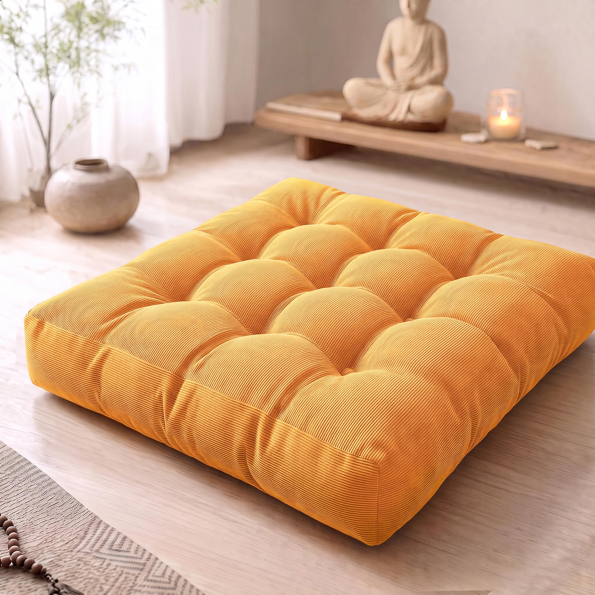 Amazon.com: Large Floor Pillows for Adults, Square Meditation