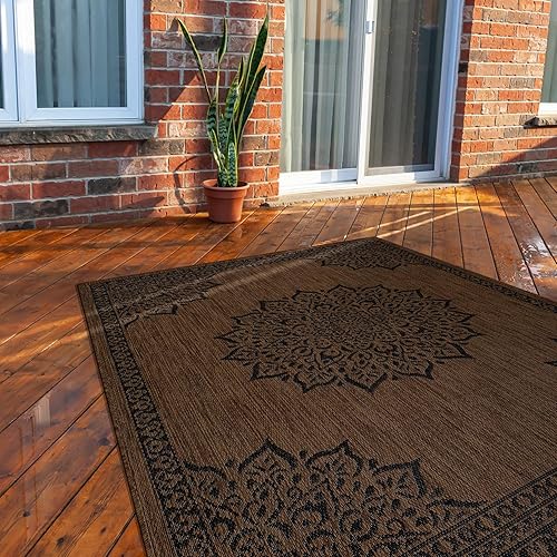 CAMILSON Alfombra para exteriores, alfombras modernas para patios interiores y exteriores, tapetes de cocina y pasillo, alfombra lavable para porche