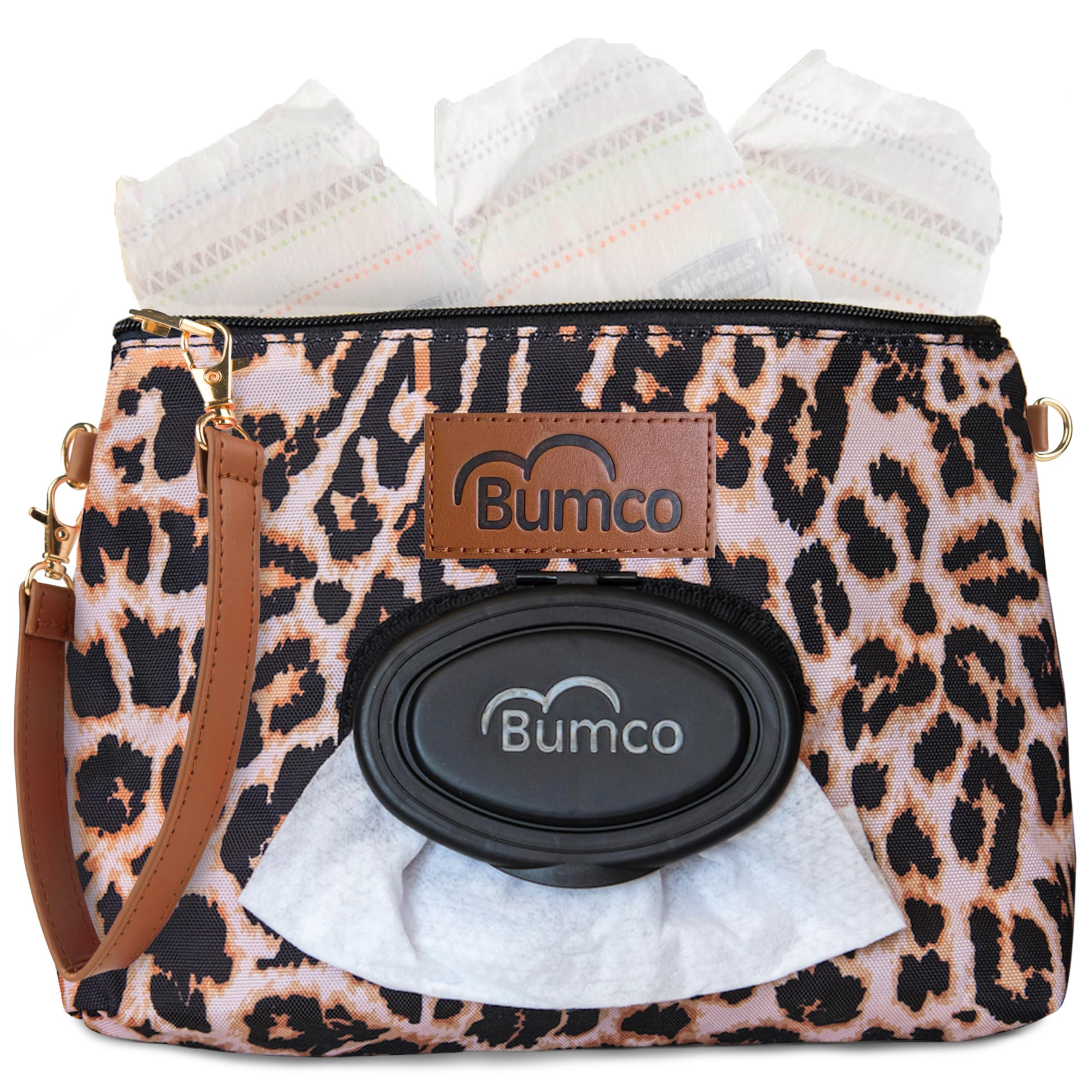 Bumco Diaper Clutch - Portable Wipes Dispenser & Baby Travel Essential, Airtight Dispenser, Refillable Wipes Container, Travel Baby Essentials, Diaper Bag Purse