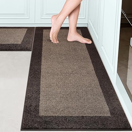 Miniatura 41 de Alfombra de cocina lavable a máquina de 24 x 36 pulgadas, tapete de cocina antideslizante para piso, alfombra de entrada absorbente para dormitorio