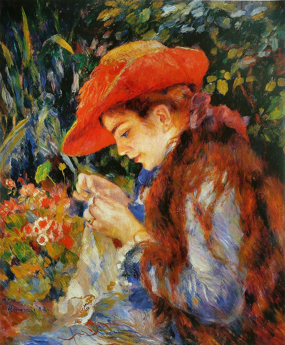 Toile Renoir Marie-Thérèse Durand-Ruel impression archive cadre bois