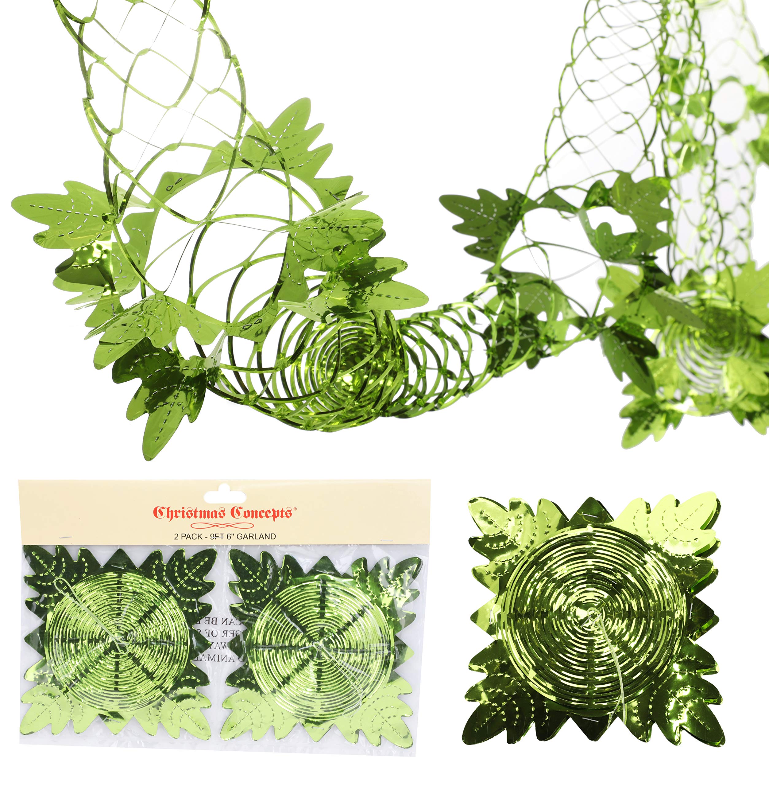 Christmas Concepts Mint Green Christmas Concepts® Pack Of 2-9Ft (2.7M) Garland Festive Hanging Decorations - Christmas Decorations (Mint Green)