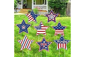 American Pride 4th July Red White and Blue Lawn Patriotic Signs