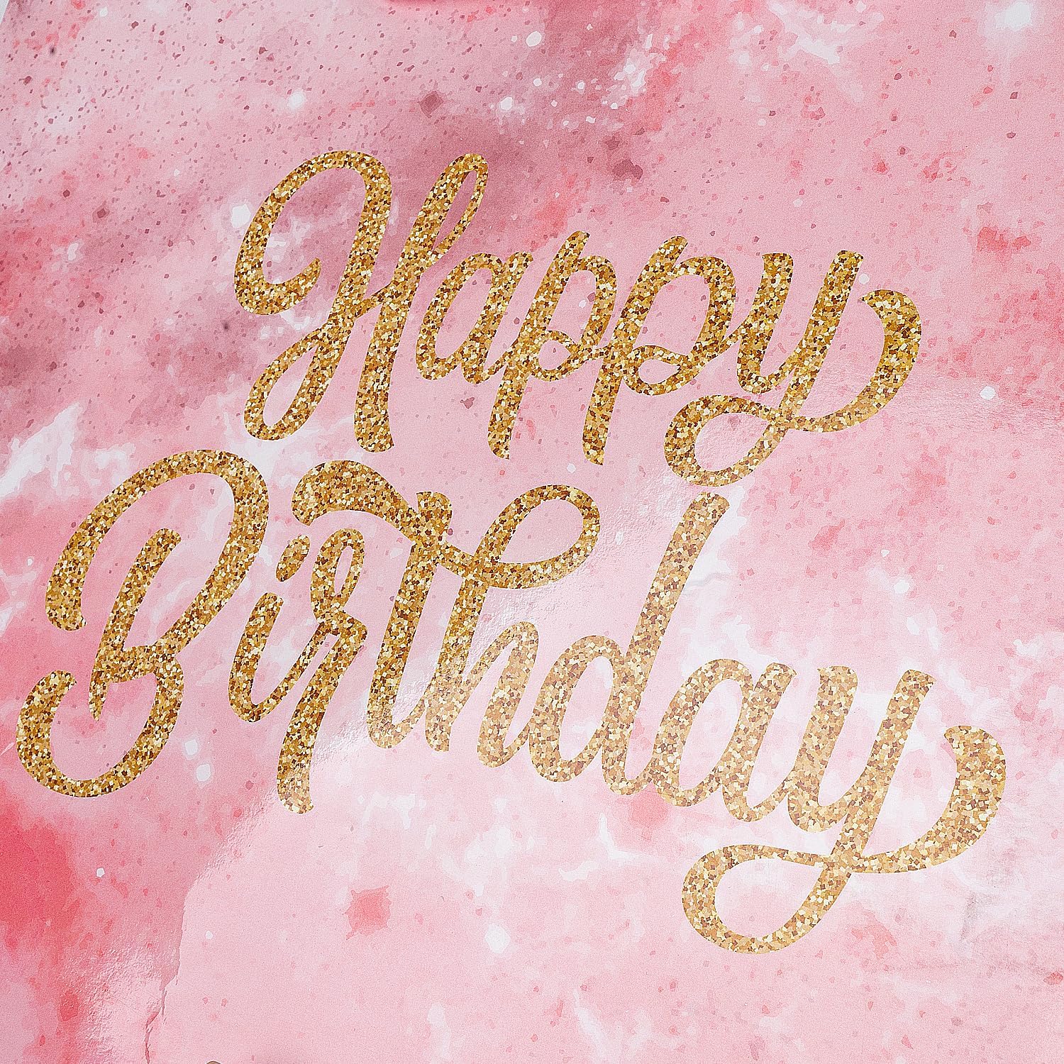 XiaosRen 12.6" Large Pink Happy Birthday Gift Bag with Card and Tissue Papers for Girls Women Kids Party Favor. - Image 3