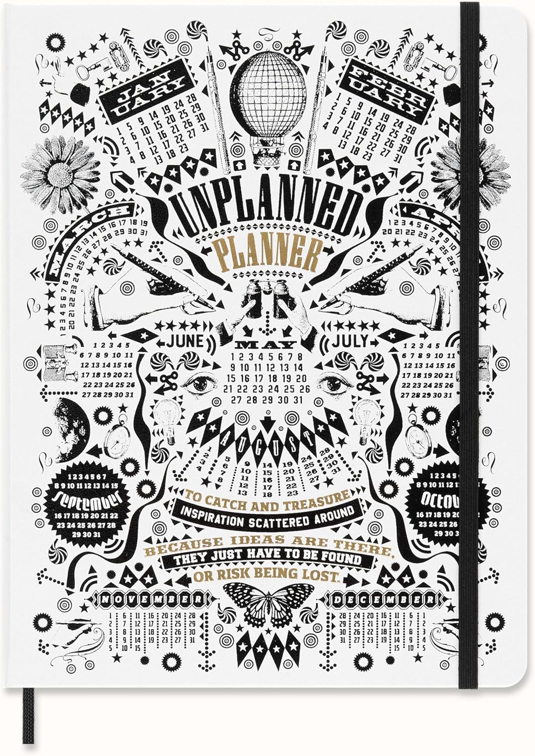 Moleskine Limited Edition Undated Planner Petrantoni, 12M, Extra Large, Hard Cover (7.5 x 10)