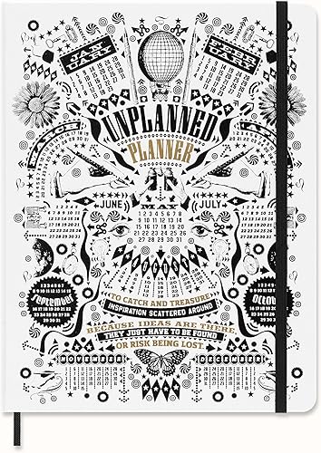 Moleskine Agenda Petrantoni de edición limitada sin fecha, 12M, extragrande, tapa dura (7.5 x 10)