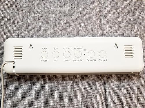 Miniatura 6 de (marco blanco con pantalla blanca y verde) Reloj despertador de música LED de 10.3 pulgadas, pantalla nítida de alto contraste, montaje en