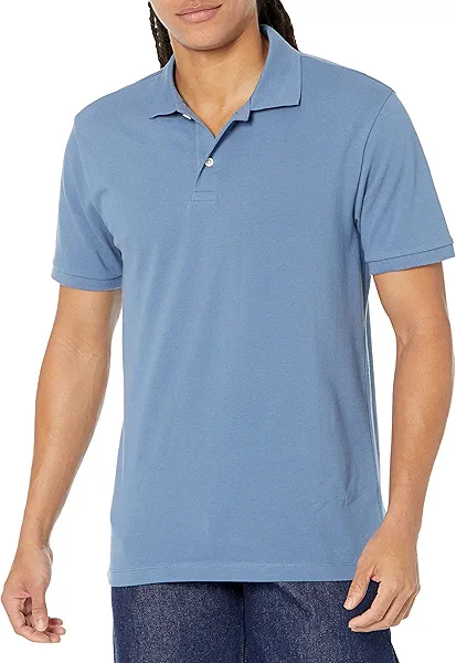GAP Mens Stretch Pique Polo Bainbridge Blue XL