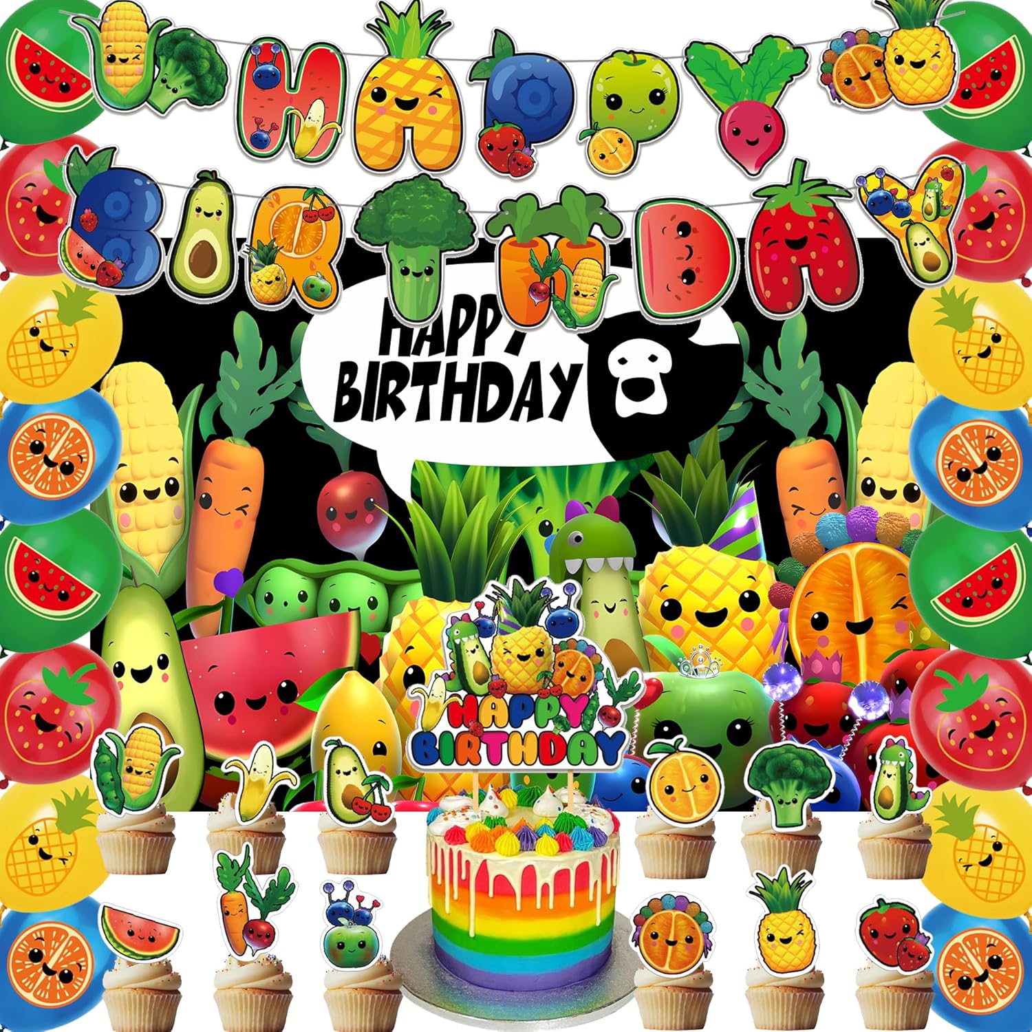 Amazon.com: Hey Bear Sensory Fruit Party Supplies,Including Birthday ...