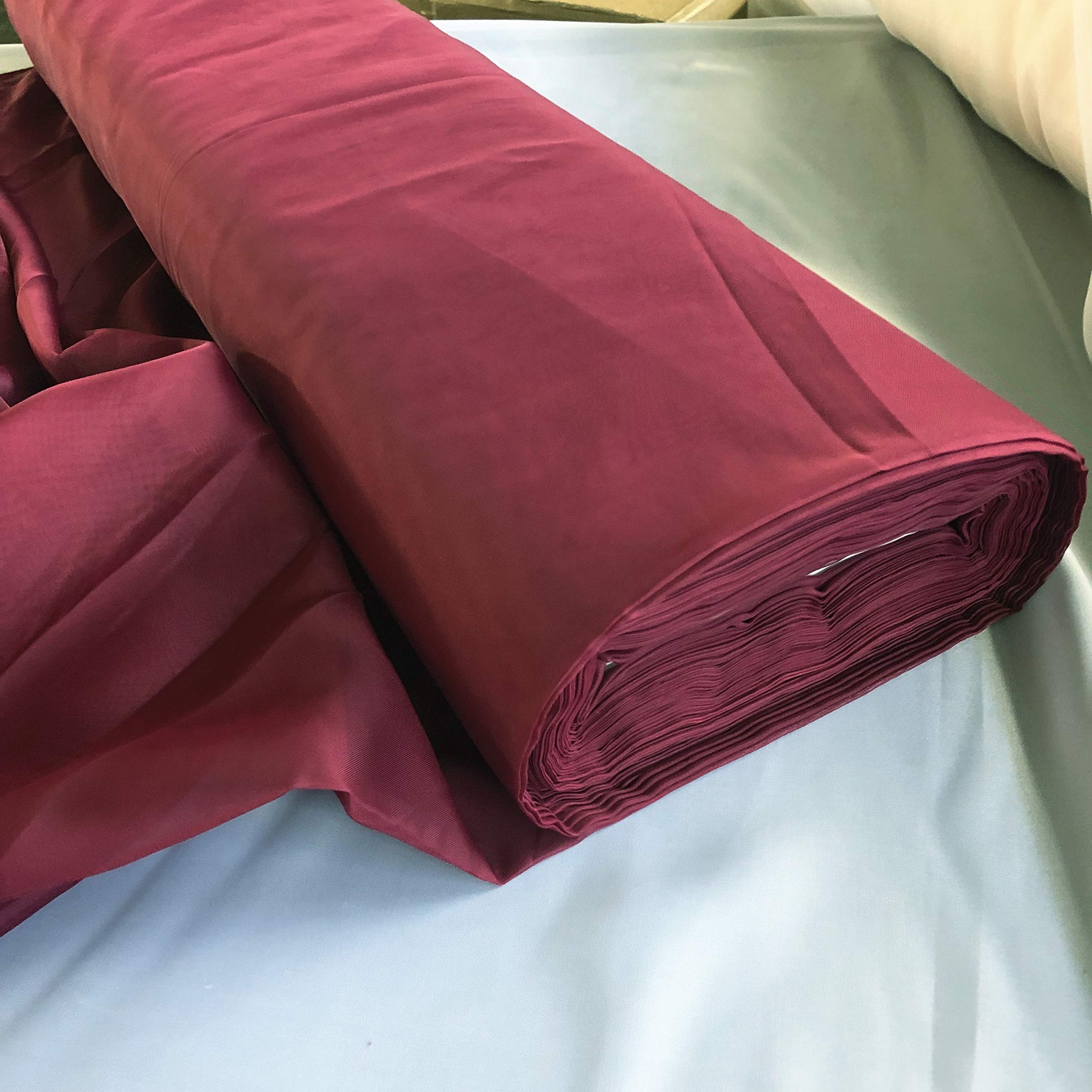 Megachest Voile ROLL- Plain Sheer Fabric Roll 50 Metres 150cm Wide Wedding Drapes Event Decor (Burgandy)