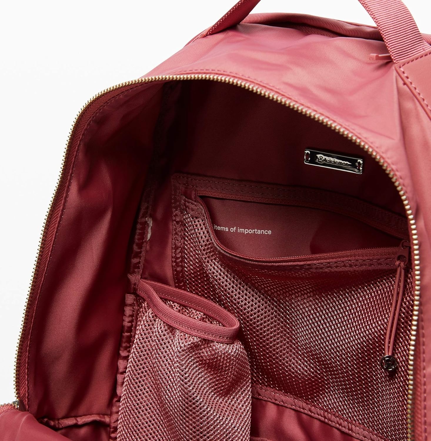 red lululemon backpack