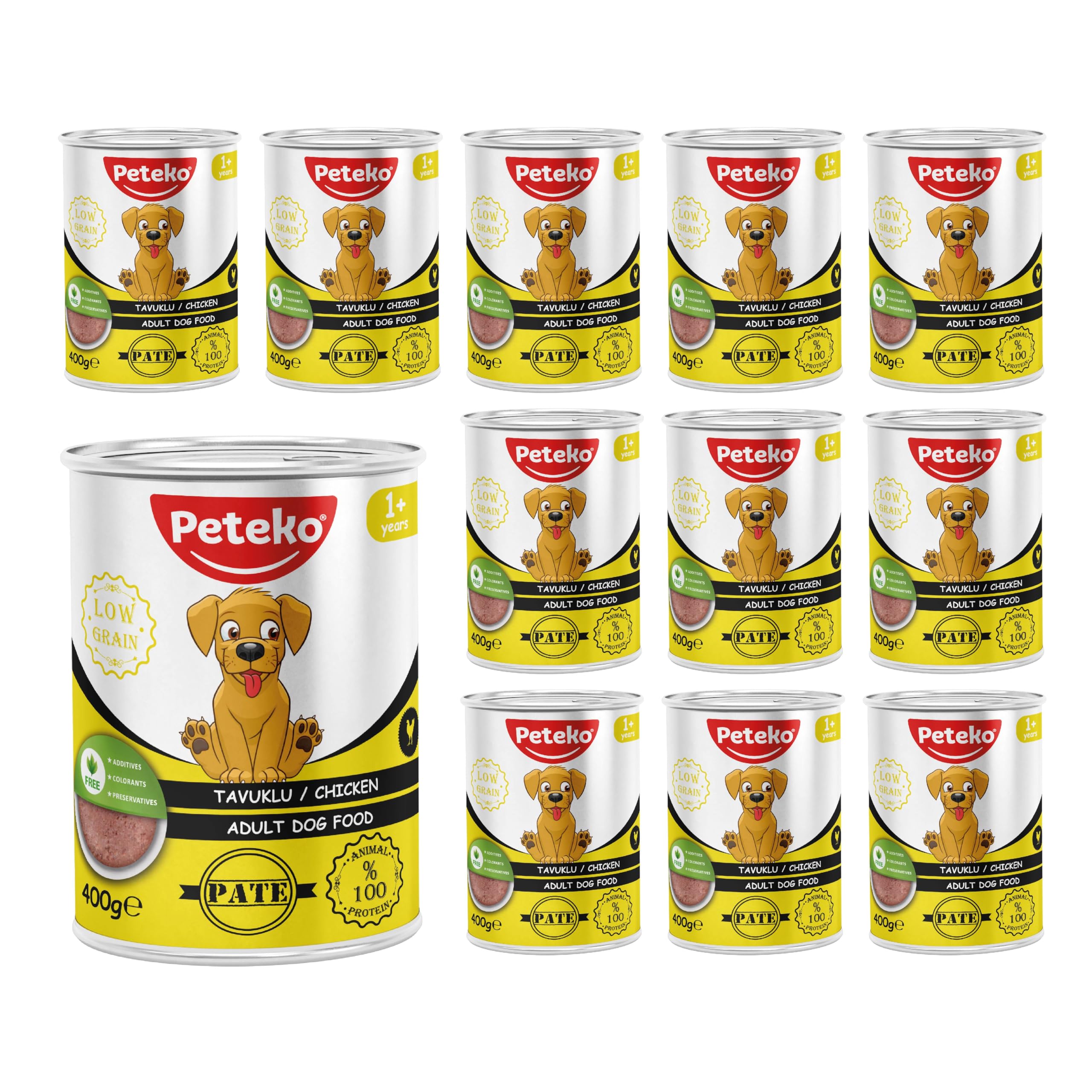 Yetişkin Köpek Tavuklu Pate 400 Gr x 12 adet