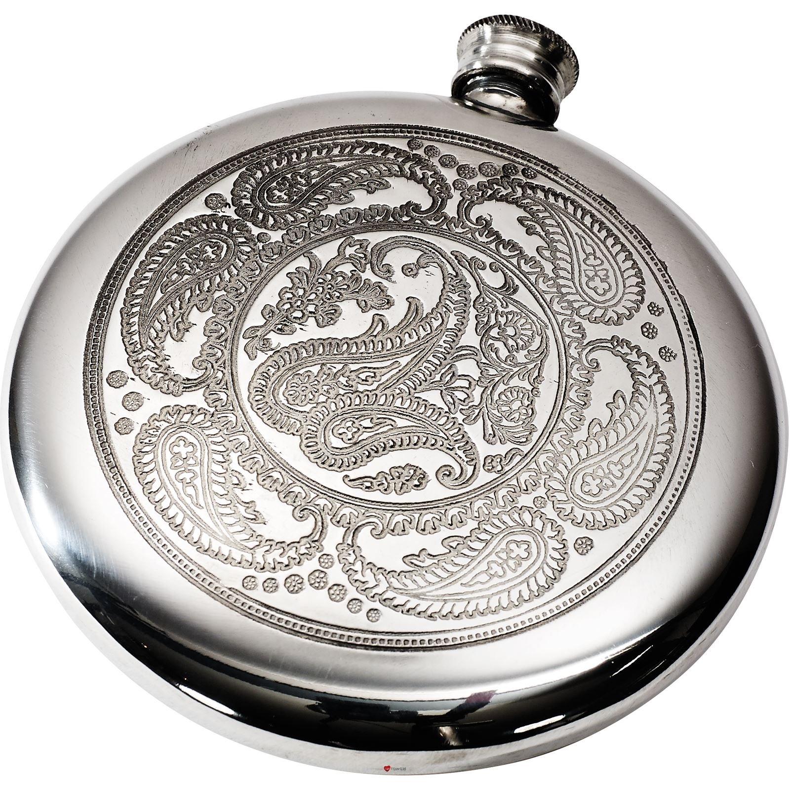 Flasque écossaise gravable 4oz : bouteille de poche Paisley