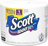 Vista 18 de Scott 1000 hojas por rollo, 8 rollos de papel higiénico, papel de baño