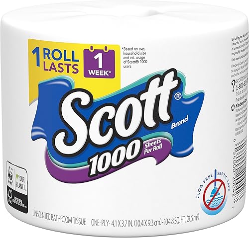 Miniatura 11 de Scott Essential Jumbo Roll JR. Papel higiénico sin núcleo (07006), 2 capas, blanco, con dispensador de papel higiénico Scott Pro Jumbo Roll (JRT)