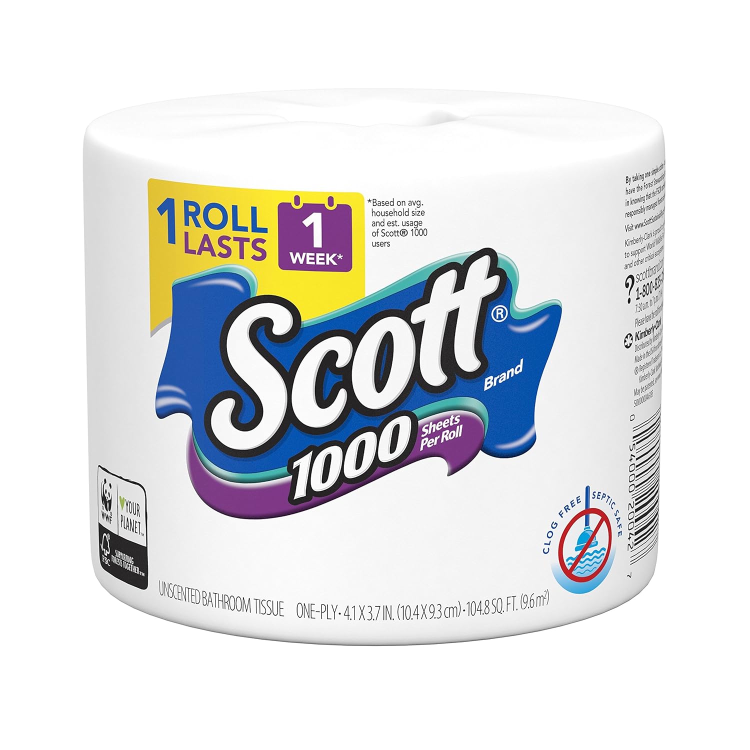 Scott ComfortPlus Toilet Paper, 12 Double Rolls, Bath Tissue Amazon