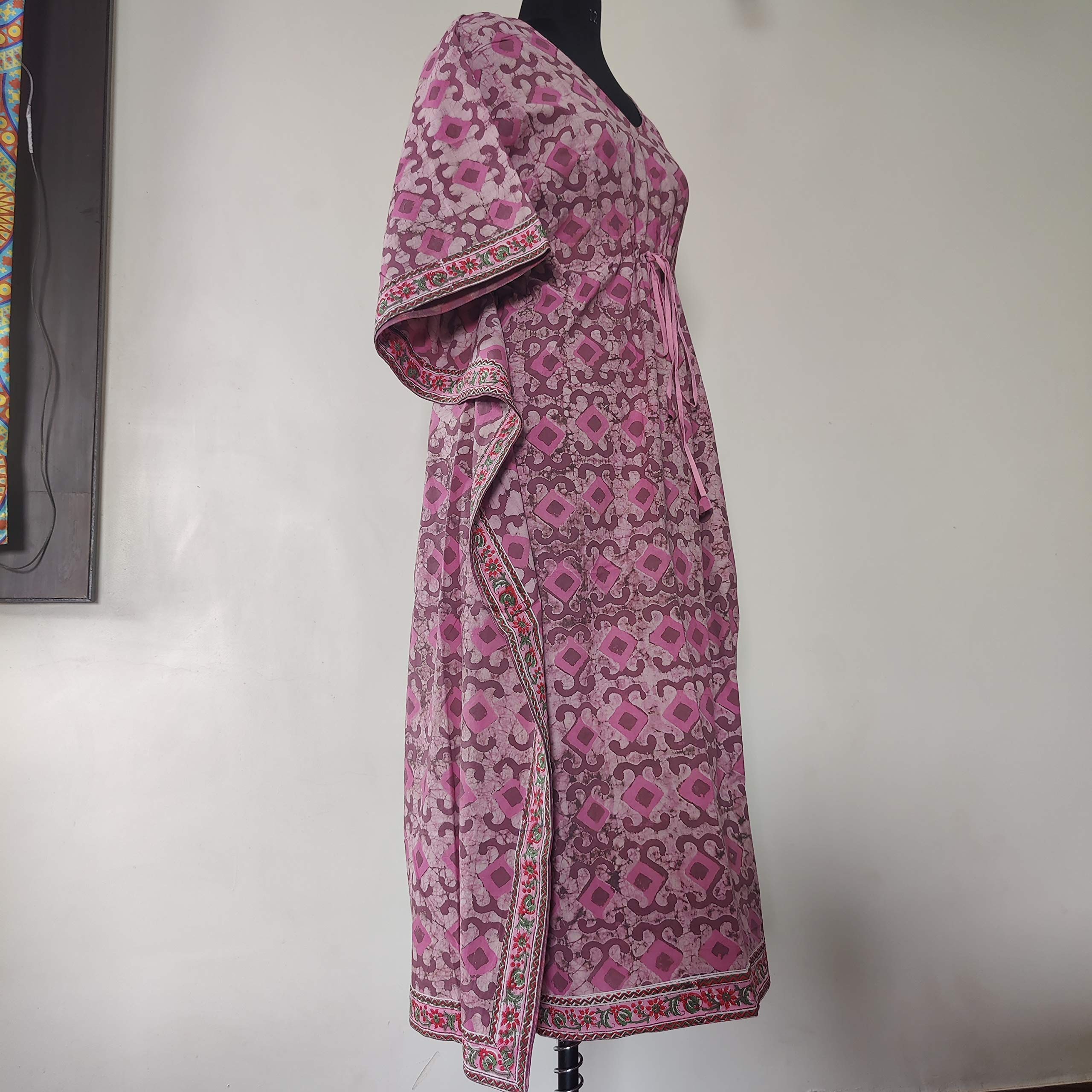 Caftan indiano perfetto abito lungo 48 dimensioni spiaggia copertura up, pigiameria, miglior regalo per lei, kaftano, abito Caftan bello colore stampato Caftan 022