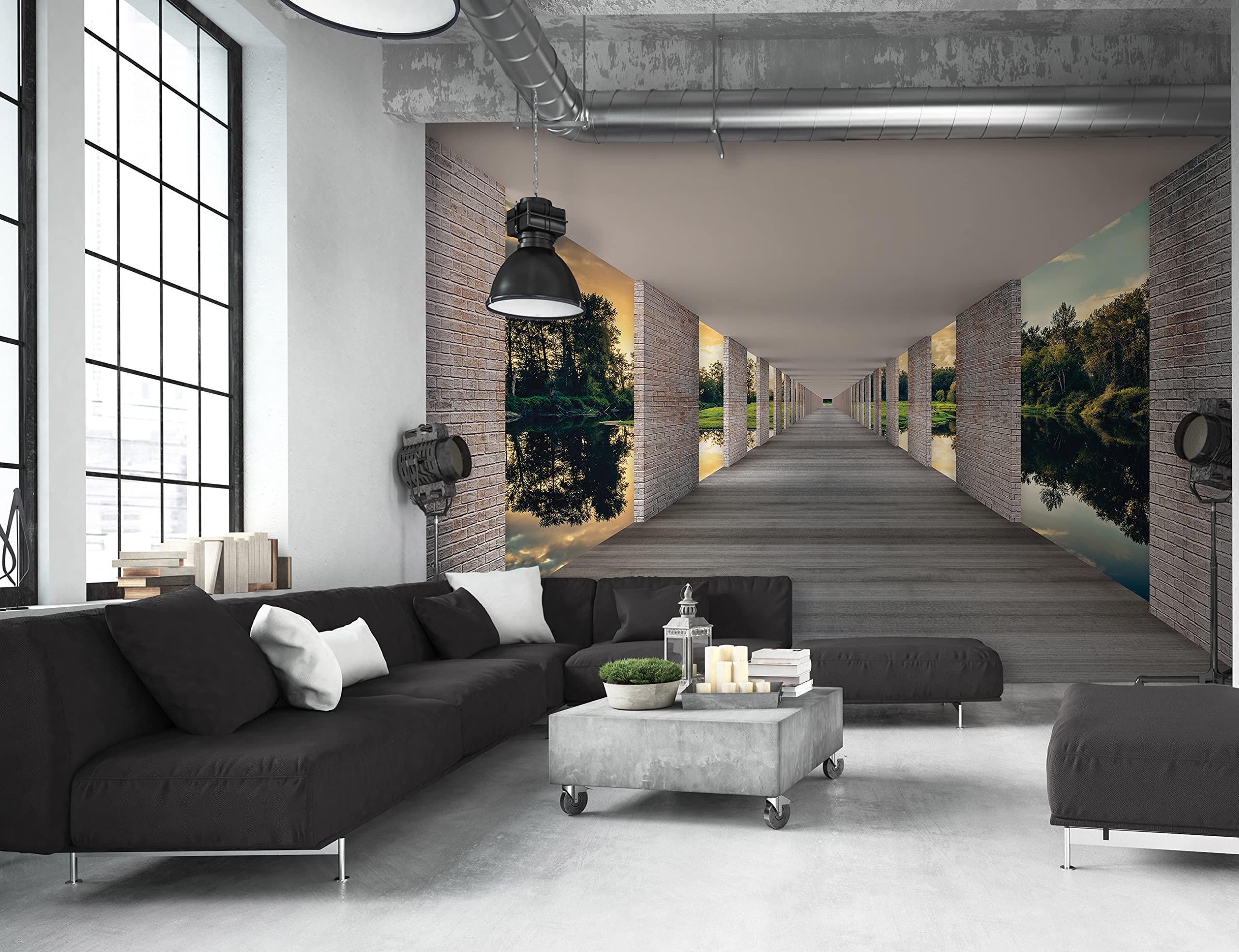 WallArena Vlies Fototapete, Modern, 312x219cm | Fototapeten - Tapeten - für Wohnzimmer Schlafzimmer - Vliestapete Wandtapete Tapete 3D Effekt- inkl. Kleister