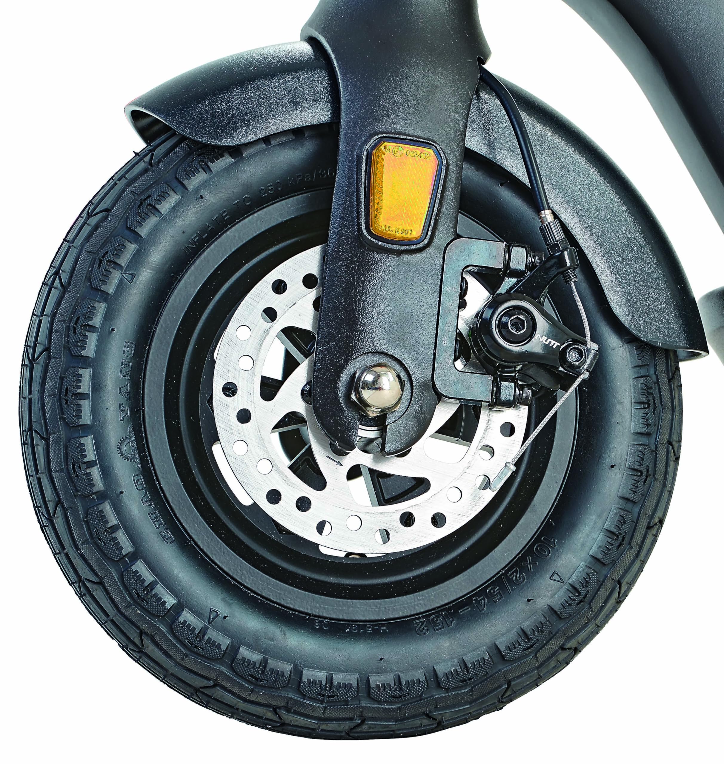 Prophete Urbanicer Trottinette électrique 10" - 468 Wh - Batterie intégrée - Moteur arrière AEG - Pliable et Portable - Frein à Disque Double Frein - avec autorisation de Circulation routière