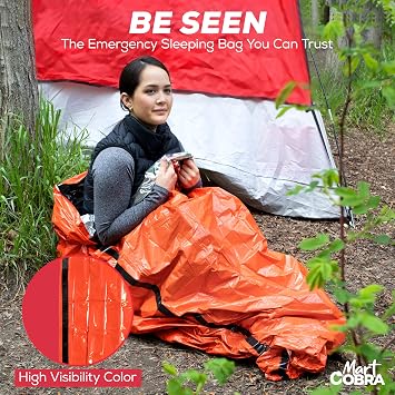 Emergency Sleeping Bag Mylar Bivy Sack Thermal Heat Survival Gear &Supplies