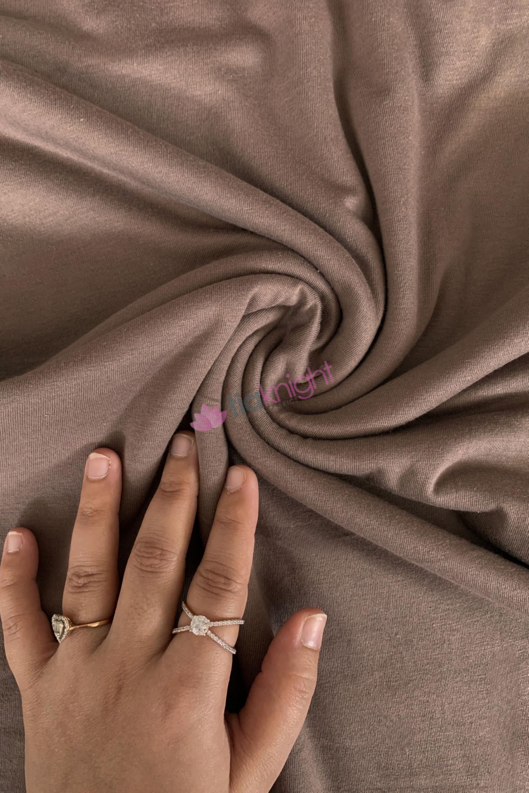 100% Cotton Single Jersey Fabric | Soft Stretch T-Shirt Material | Over 50 Colours | Oeko-Tex Certified | Same Day Dispatch | by Tia Knight (Mocha)