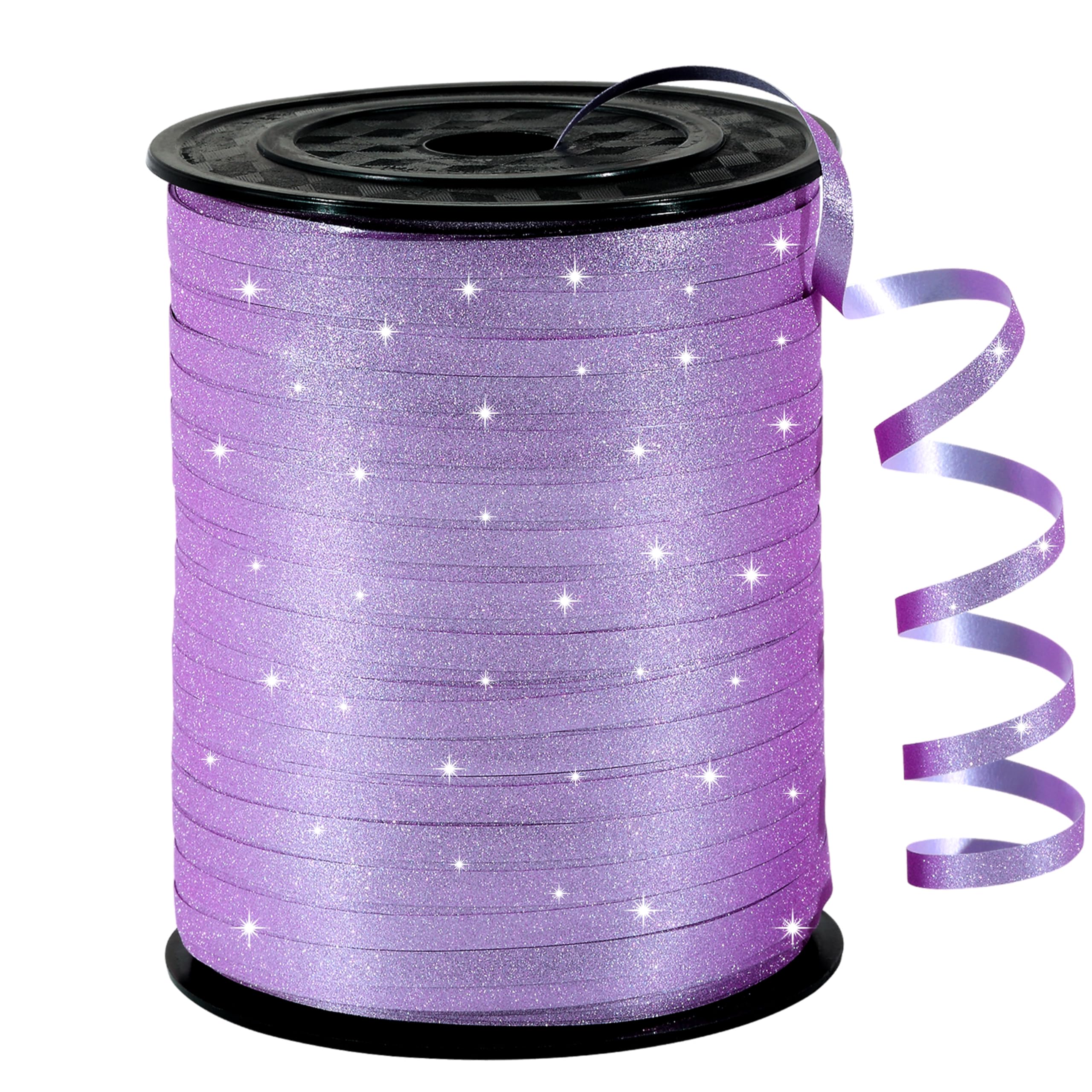 sxvblly 500 Yards Purple Curling Ribbon Glitter Balloon String Ribbon for Gift Wrapping Birthday Party Florist Supplies Festive Crafts Wedding Decorations