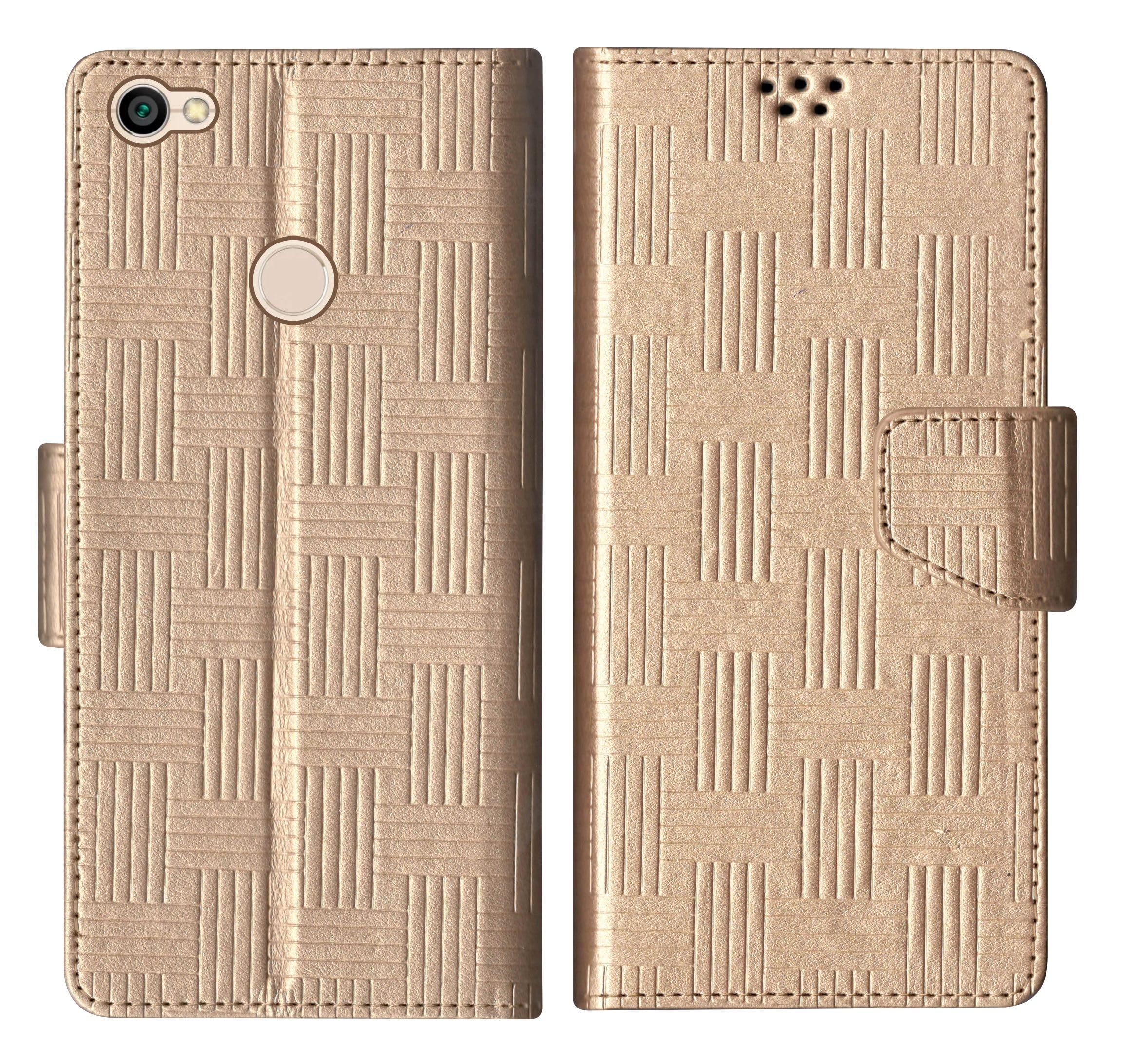 SBMS Mi REDMI Y1 Flip Cover Back Cover Case with Magnatic Closure | Inbuilt Stand | Card & Money Pocket (Mat Gold) (B0CZDHCWF3) Amazon Price History, Amazon Price Tracker