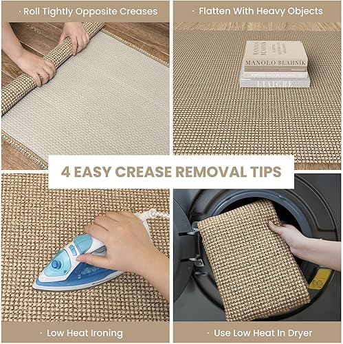 Miniatura 2 de IOHOUZE Alfombra lavable de 3 x 8 pies con parte trasera de goma antideslizante para pasillo ancho para pasillo de entrada, alfombra de cocina