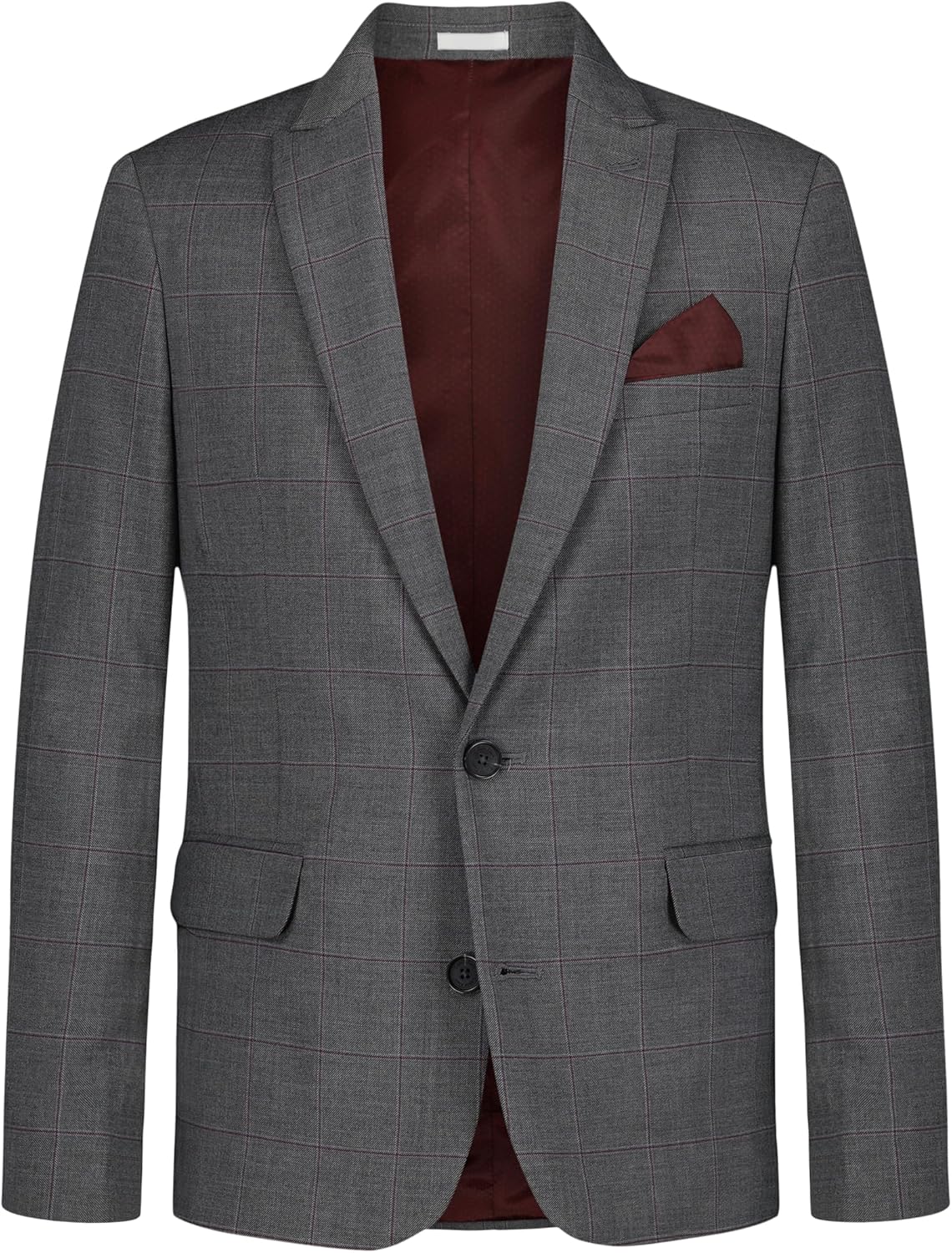 Calvin Klein Boys' Blazer Suit Jacket, 2-Button Single Breasted Closure, Buttoned Cuffs & Front Flap Pockets