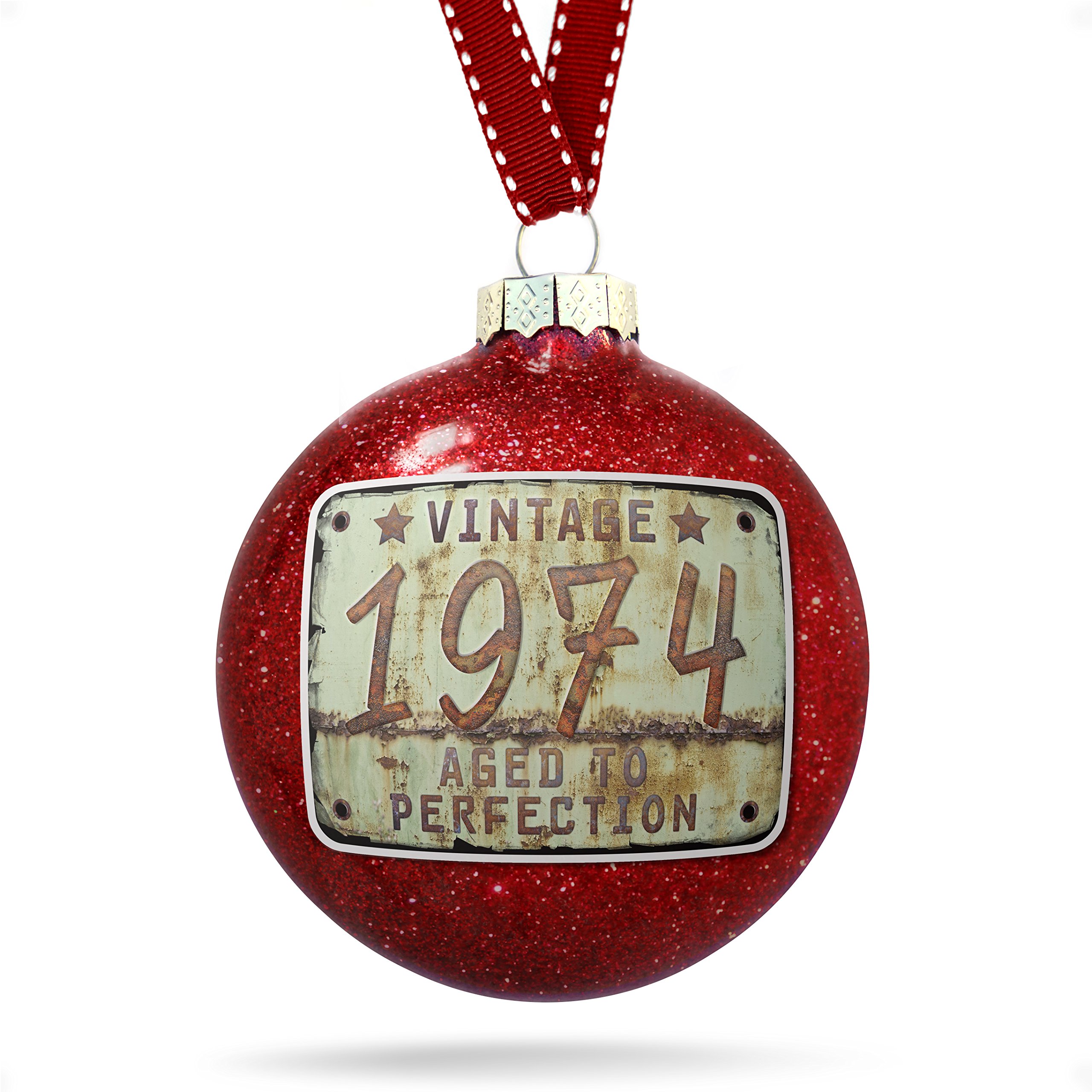 NEONBLOND Christmas Decoration Vintage Year 1974, Born/Made Ornament