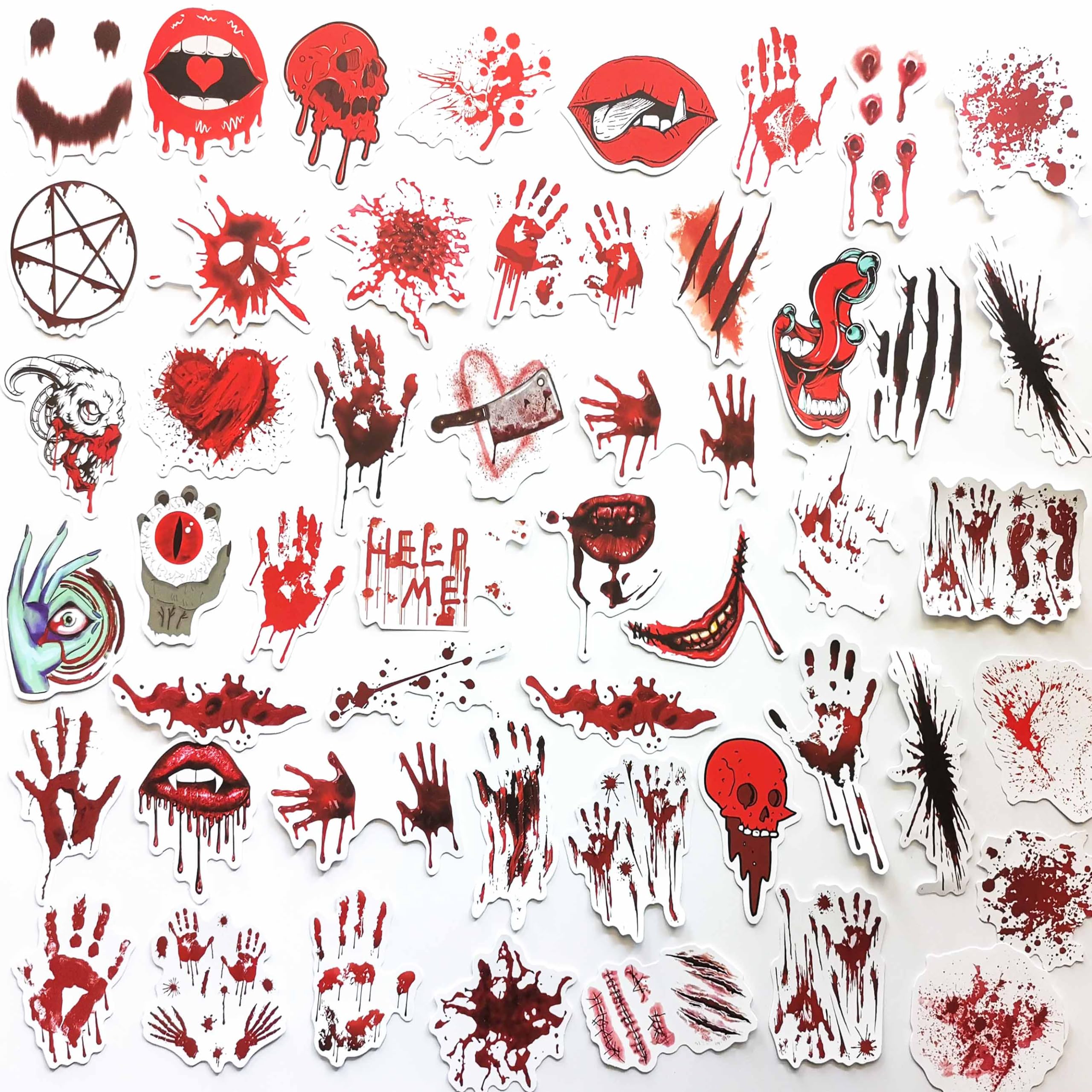 Amazon.co.jp: 50枚 不気味 おそろしいステッカー 怖いステッカー