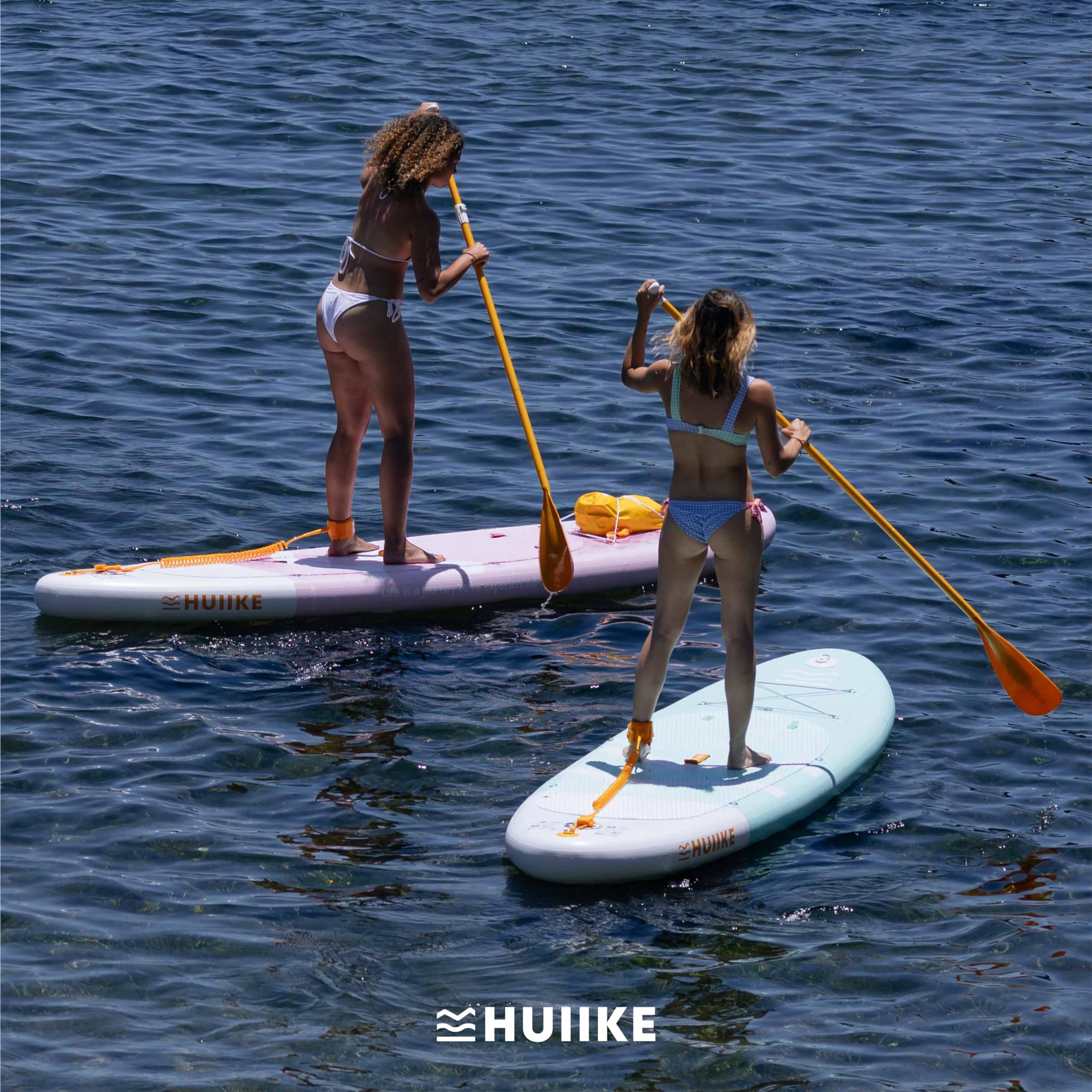 HUIIKE Remo Paddle Surf 2 en 1 de Aluminio Remo Doble Paddle Surf 4 Piezas Desmontable para Pádel Sup Board Hinchable | Pala Ajustable de Fácil Transporte para Kayak y Padel, Set Accesorios Sup
