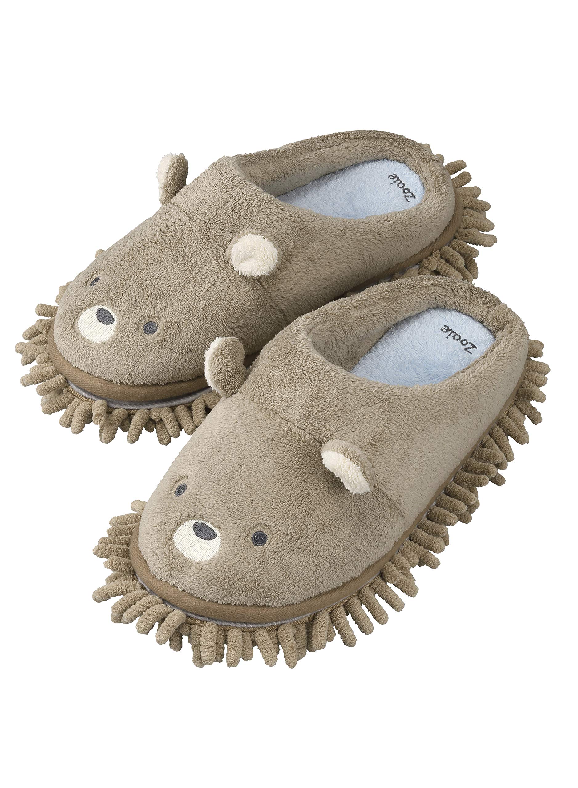 CB JAPANCarari Slippers, Bear, Washable, Microfiber, Cute, Animal Cleaning Slippers