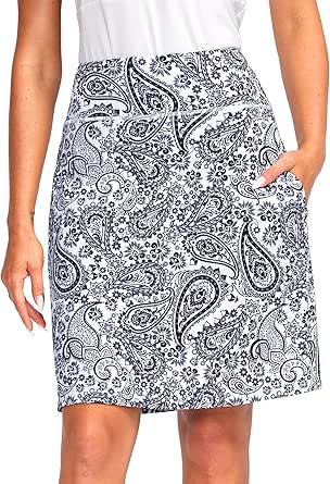 Viodia Women's 20" Knee Length Skorts Skirts UPF50+ Athletic Tennis Golf Skirt for Women Casual Summer Skirts