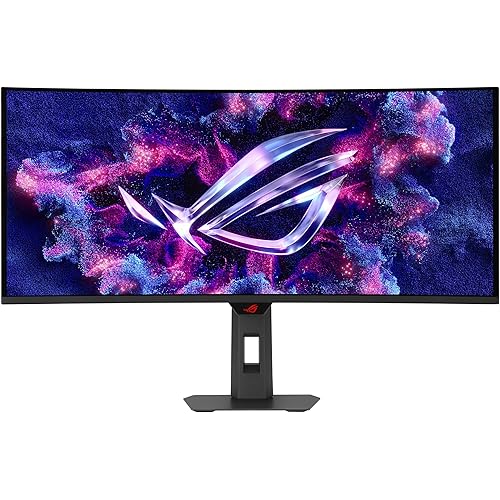 ASUS ROG Strix 34” Ultrawide QD-OLED HDR Gaming Monitor (XG34WCDG) - 3440x1440, 175Hz, 0.03ms, OLED Care Pro, True 10-bit, G-SYNC Compatible, DisplayWidget, Extreme Low Motion Blur, 3 yr Warranty