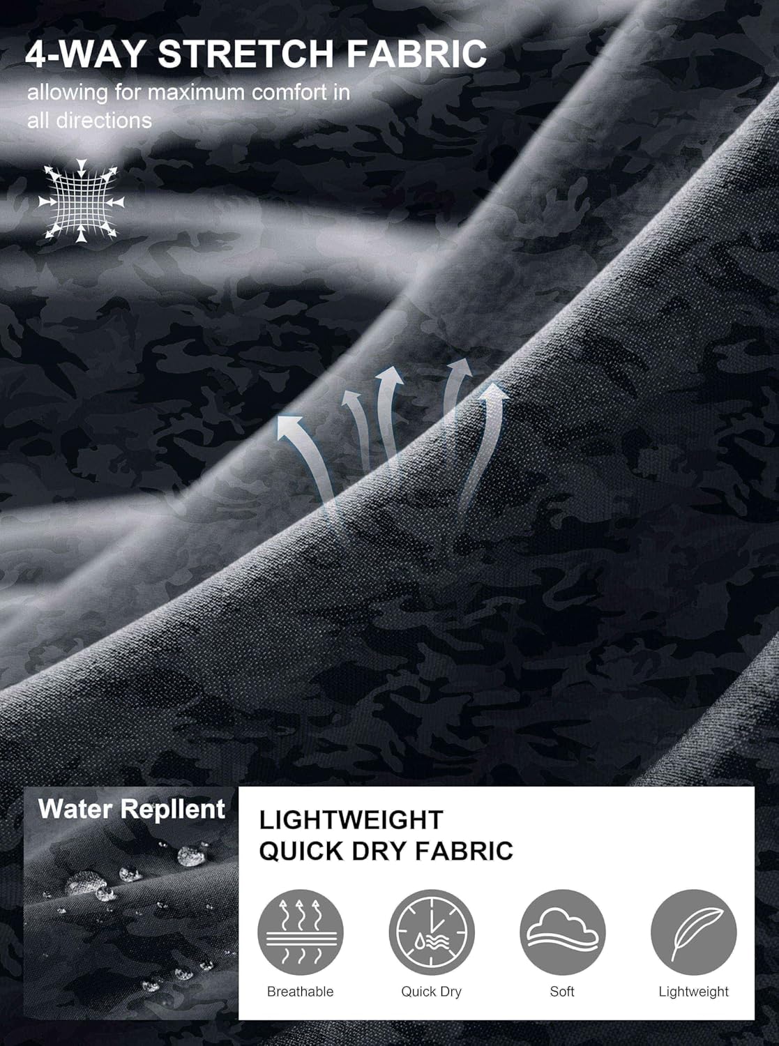 G Gradual Men's Casual Shorts 7" Lightweight Golf Shorts for Men Stretch with 3 Pockets Quick Dry Breathable Work Shorts - Image 4