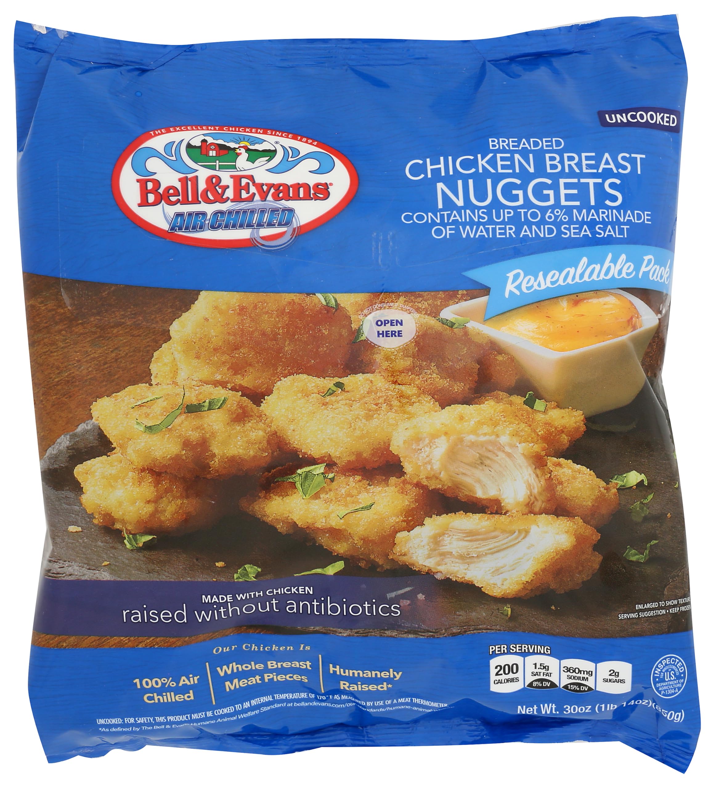 Bell Evans Chicken Breast Nuggets 30 OZ